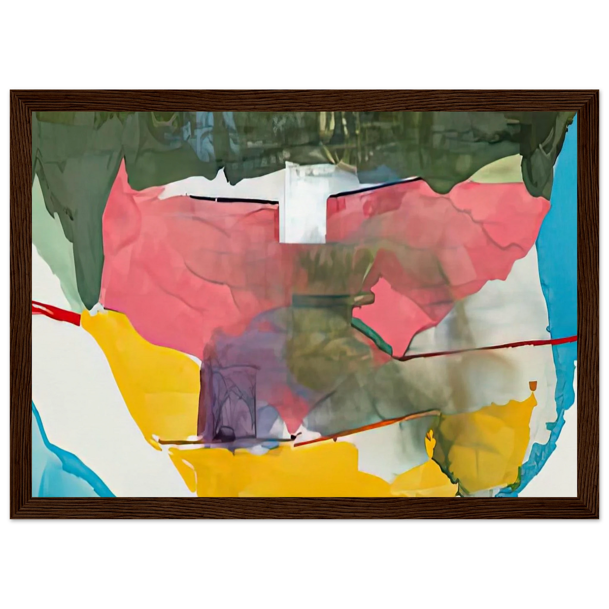 Off White Square, 1973- Framed Poster | Helen Frankenthaler Framed Prints Wall Art | Frankenthaler Helen