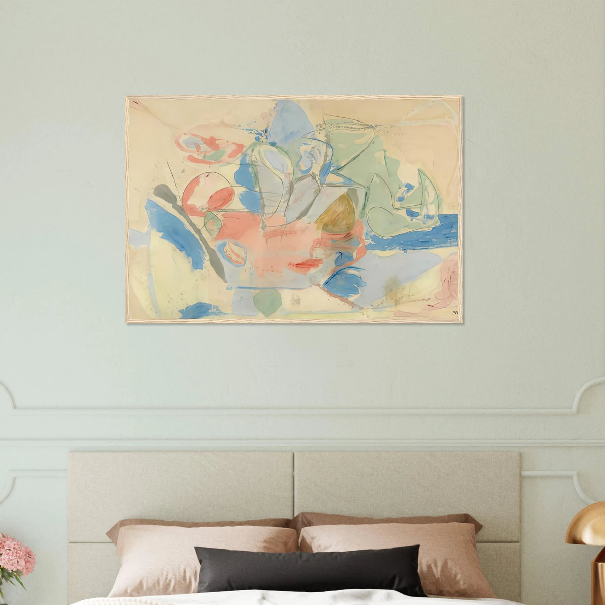 Mountains and Sea, 1952- Framed Poster | Helen Frankenthaler Framed Prints Wall Art | Frankenthaler Helen