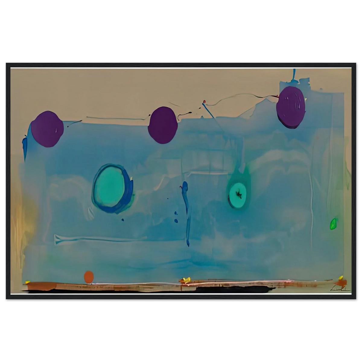Water Shadows, 1988- Framed Poster | Helen Frankenthaler Framed Prints Wall Art | Frankenthaler Helen