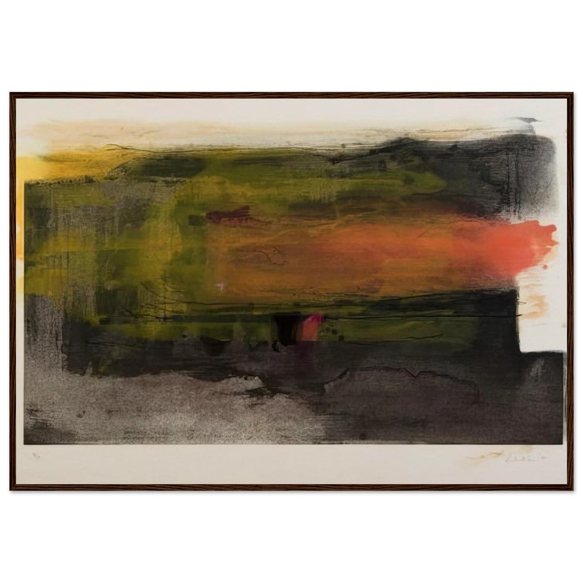 Deep Sun - 1983 Framed Poster | Helen Frankenthaler Framed Prints Wall Art | Frankenthaler Helen