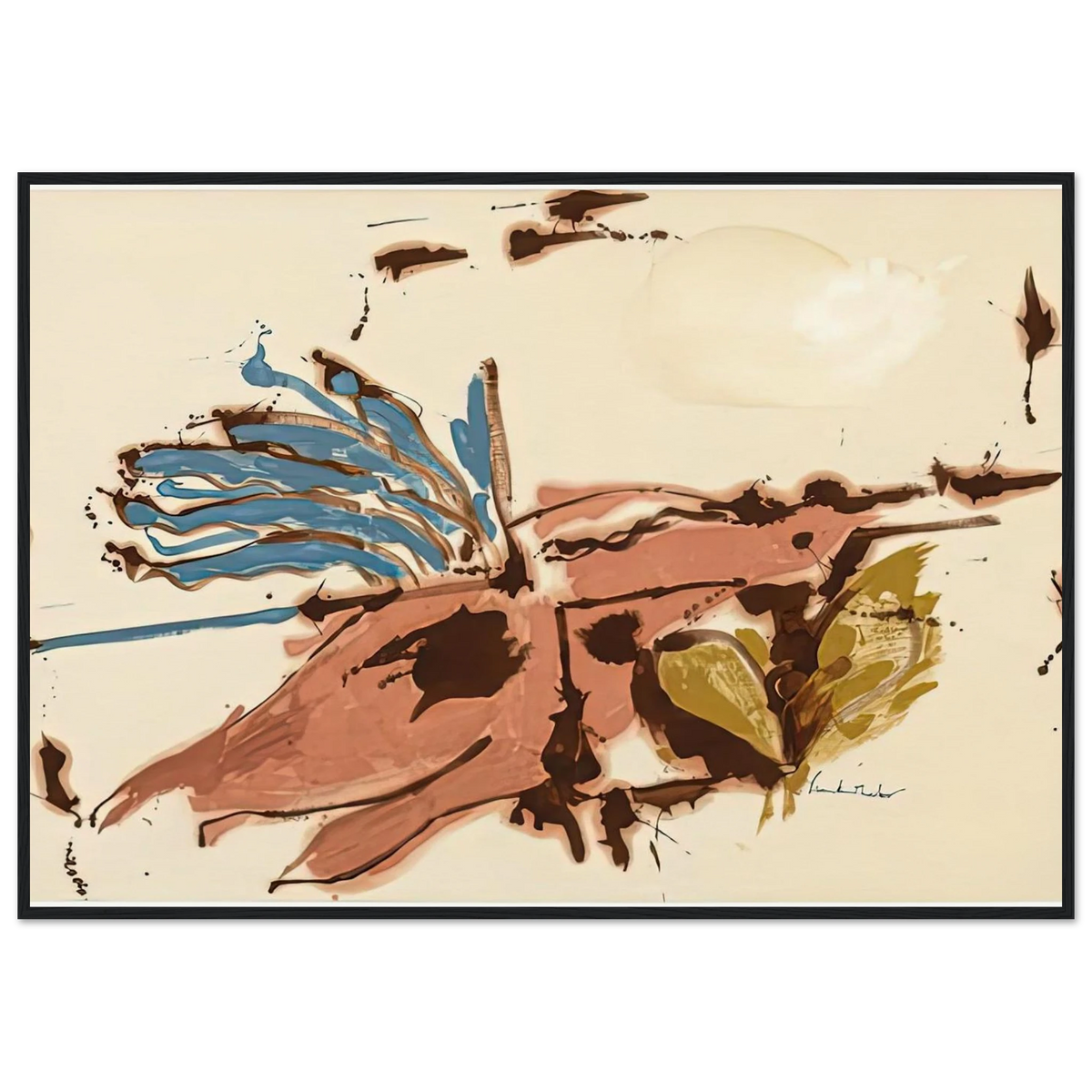 Pink Bird Figure I, 1961- Framed Poster | Helen Frankenthaler Framed Prints Wall Art | Frankenthaler Helen