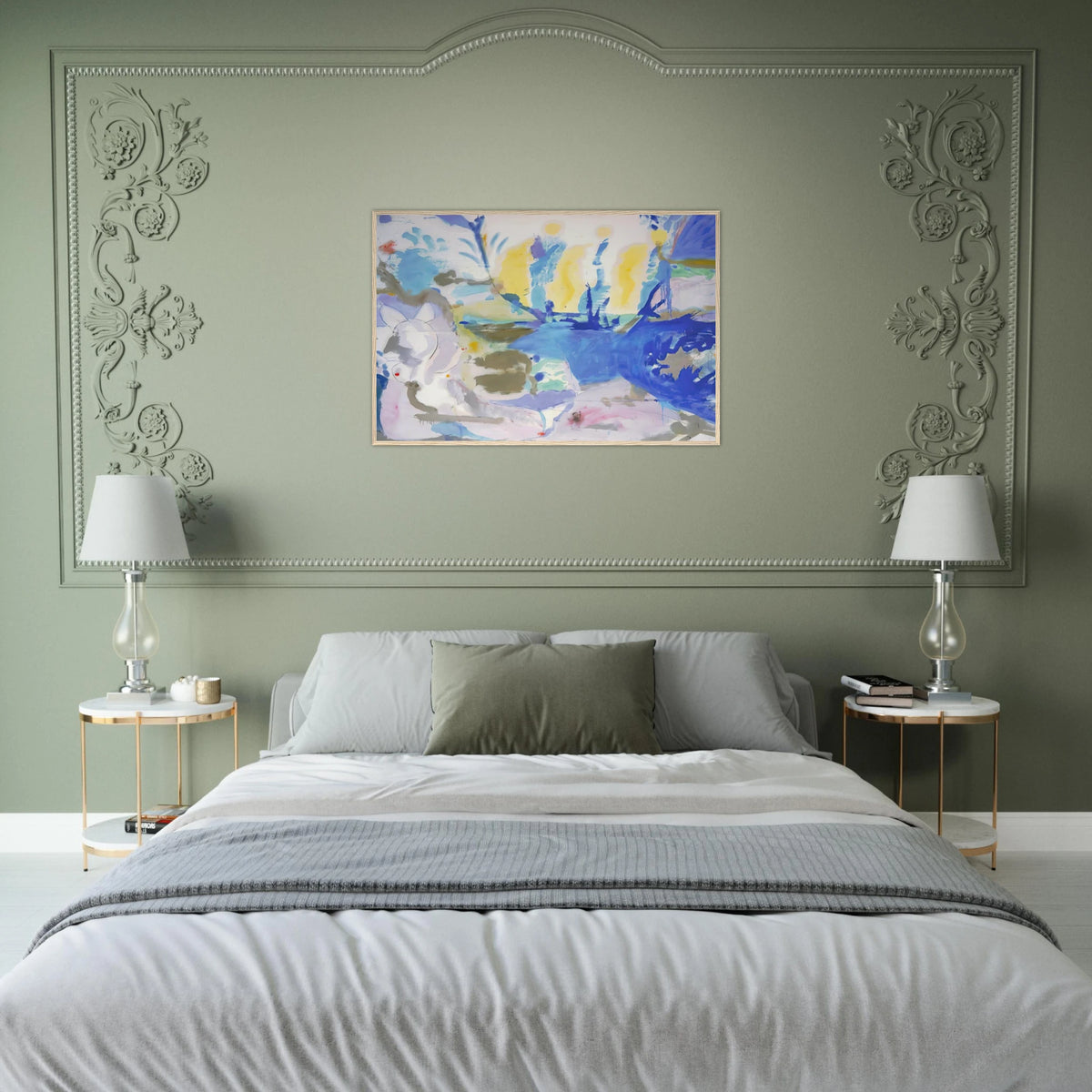 Basque Beach - 1958 Framed Poster | Helen Frankenthaler Framed Prints Wall Art | Frankenthaler Helen