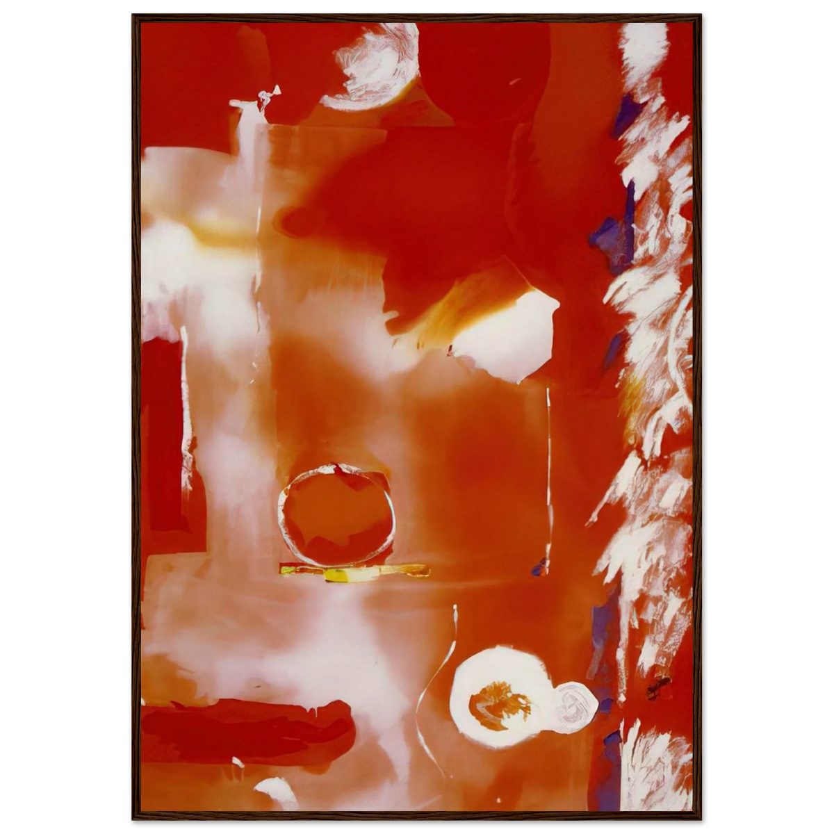 Seeing the Moon on a Hot Summer Day - 1987 Framed Poster | Helen Frankenthaler Framed Prints Wall Art | Frankenthaler Helen
