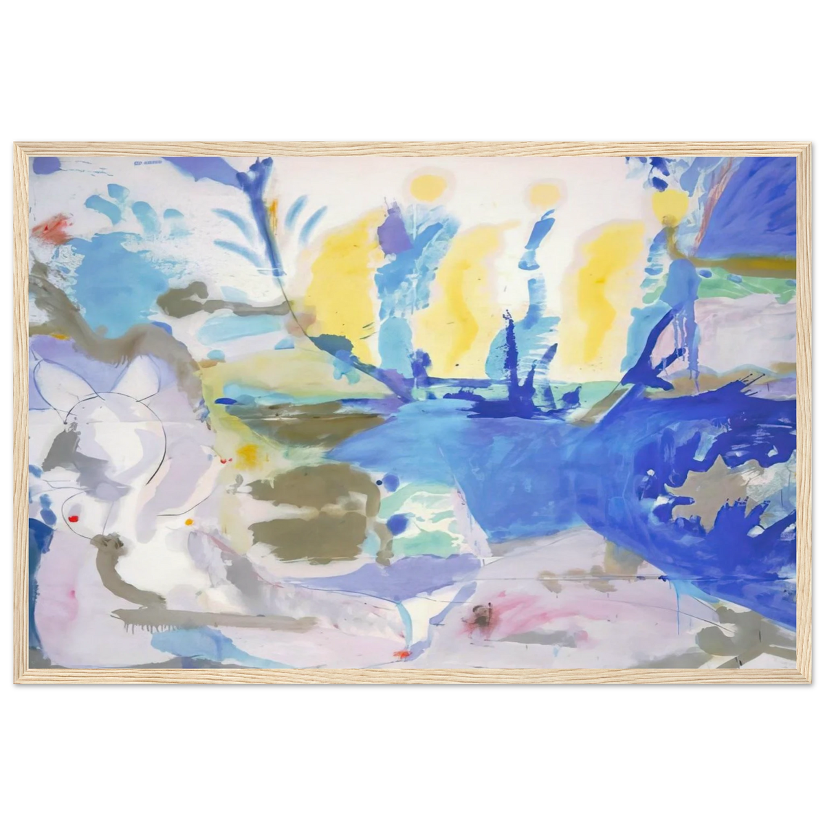Basque Beach - 1958 Framed Poster | Helen Frankenthaler Framed Prints Wall Art | Frankenthaler Helen