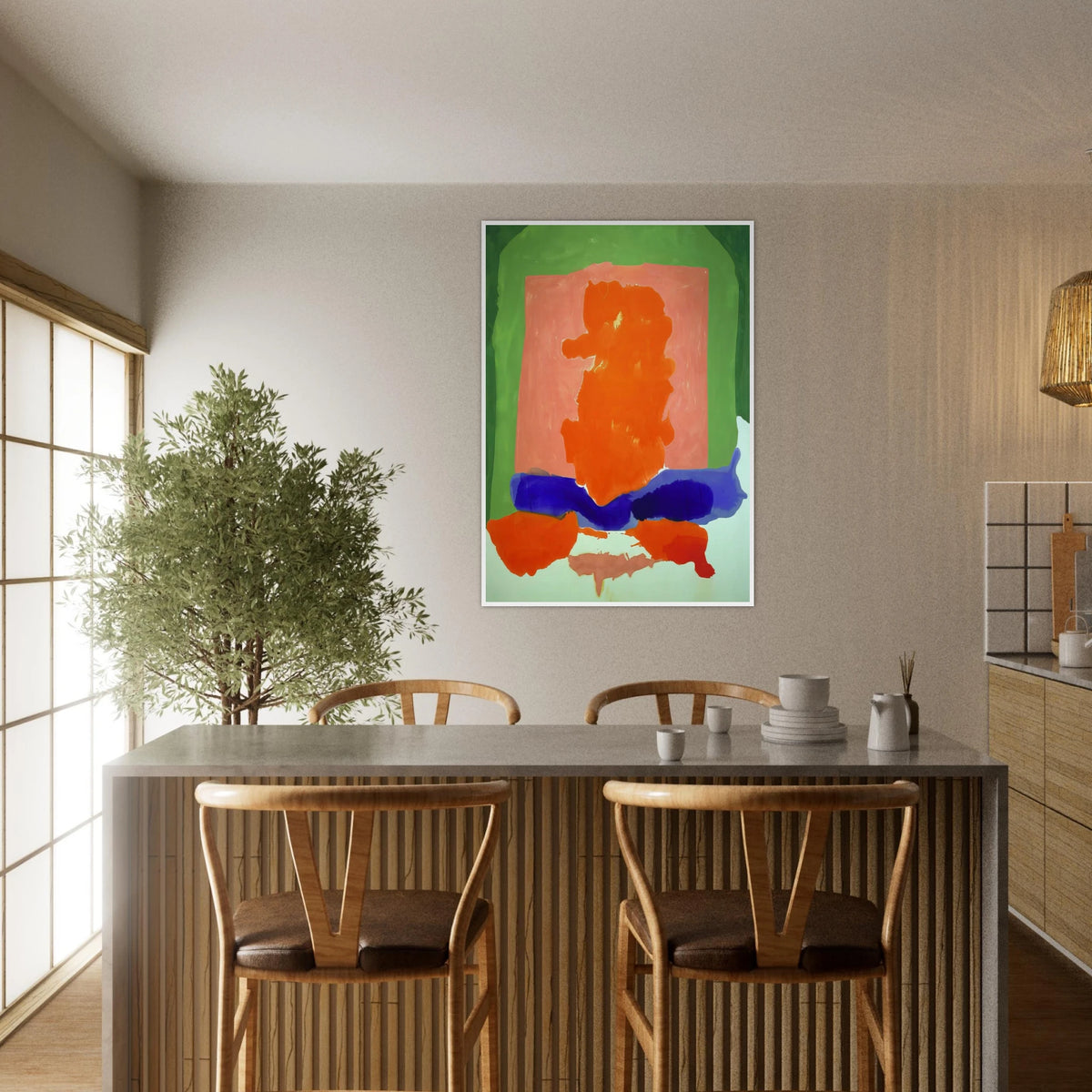 Small s Paradise - 1964 Framed Poster | Helen Frankenthaler Framed Prints Wall Art | Frankenthaler Helen