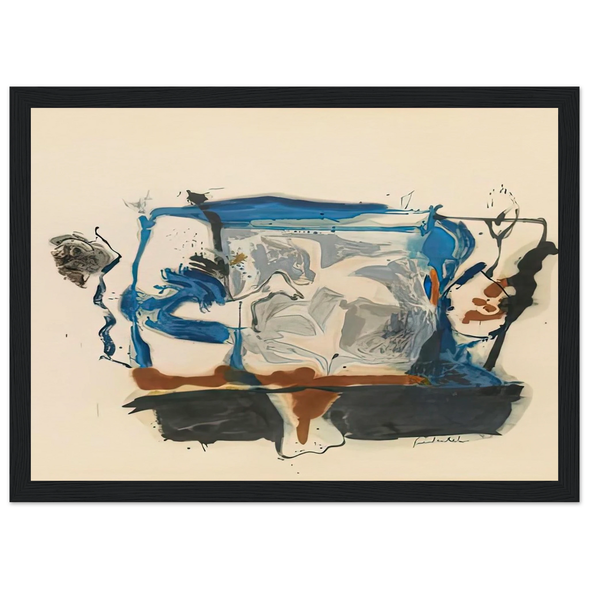 Swan Lake II, 1961- Framed Poster | Helen Frankenthaler Framed Prints Wall Art | Frankenthaler Helen