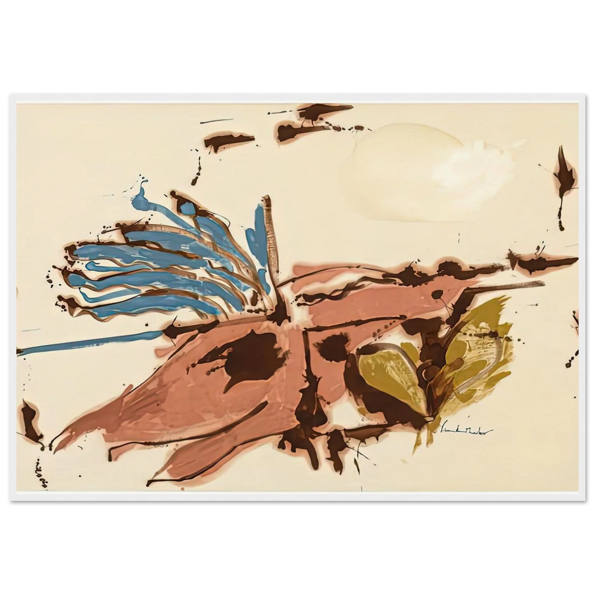 Pink Bird Figure I, 1961- Framed Poster | Helen Frankenthaler Framed Prints Wall Art | Frankenthaler Helen