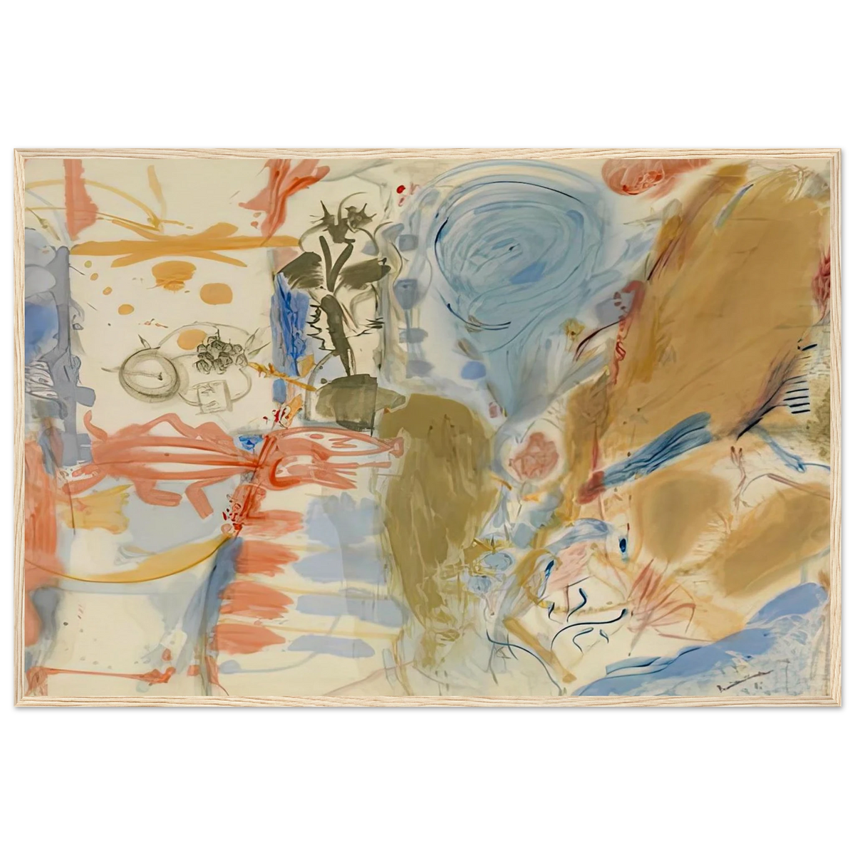 Western Dream, 1957- Framed Poster | Helen Frankenthaler Framed Prints Wall Art | Frankenthaler Helen
