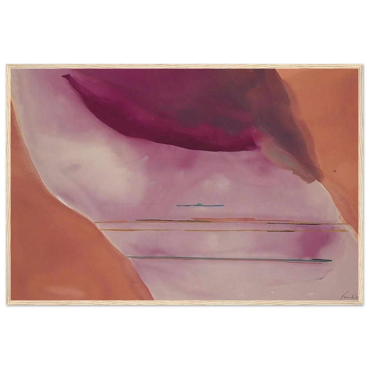 Pendulum - 1972 Framed Poster | Helen Frankenthaler Framed Prints Wall Art | Frankenthaler Helen