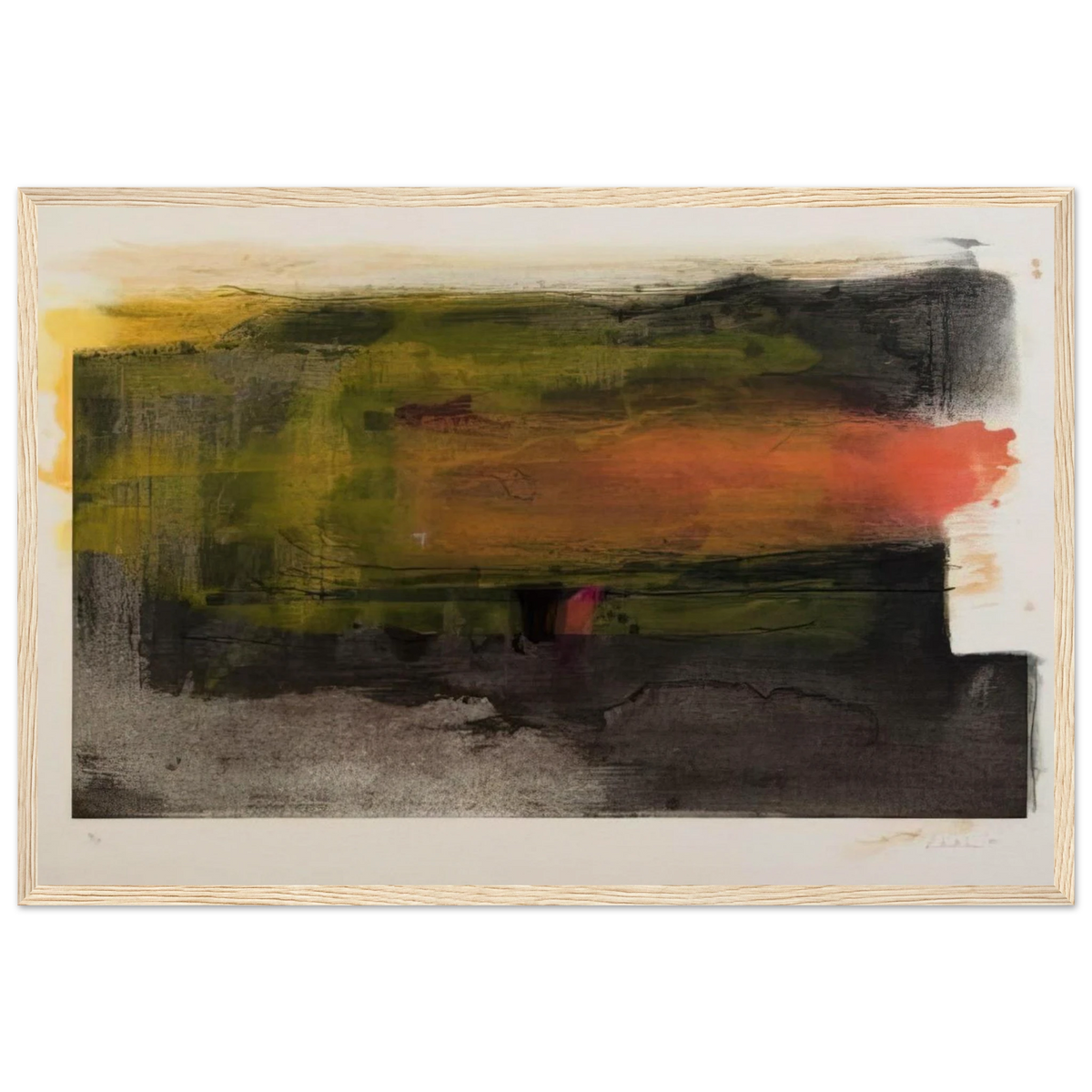 Deep Sun - 1983 Framed Poster | Helen Frankenthaler Framed Prints Wall Art | Frankenthaler Helen