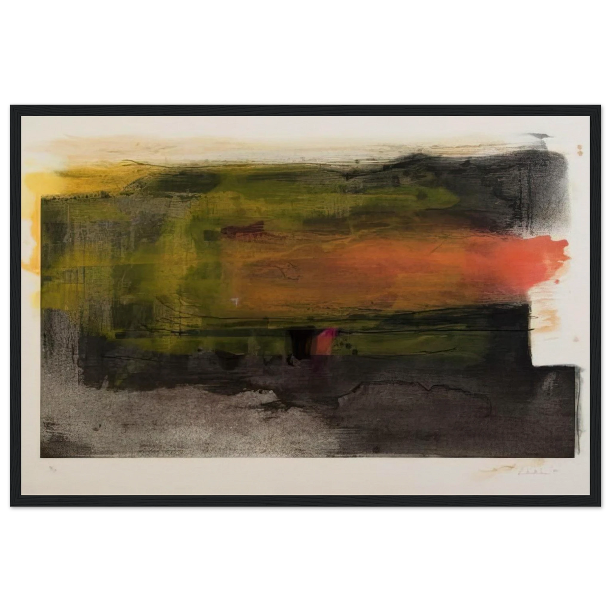 Deep Sun - 1983 Framed Poster | Helen Frankenthaler Framed Prints Wall Art | Frankenthaler Helen