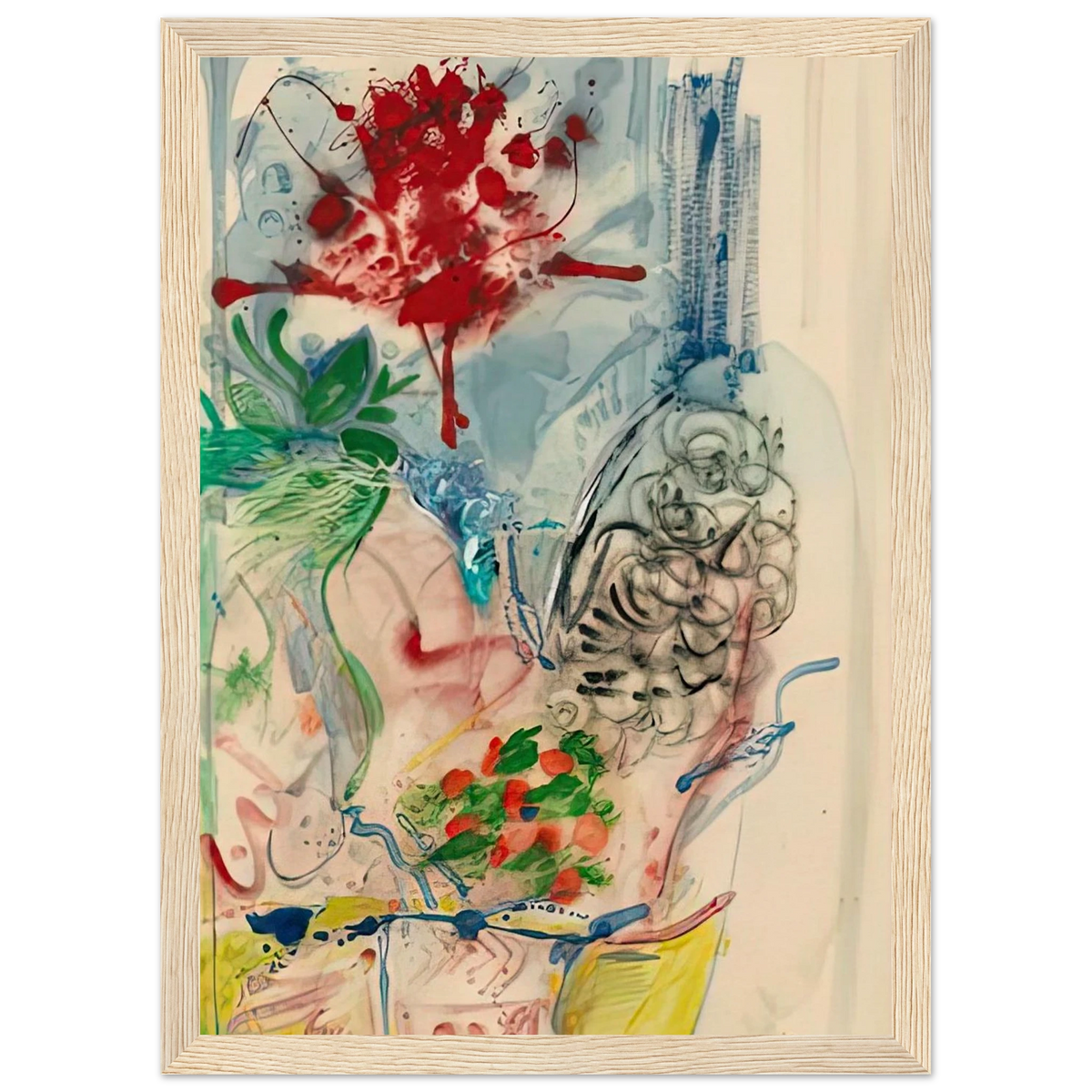 L’Amour Toujours L’Amour, 1957- Framed Poster | Helen Frankenthaler Framed Prints Wall Art | Frankenthaler Helen