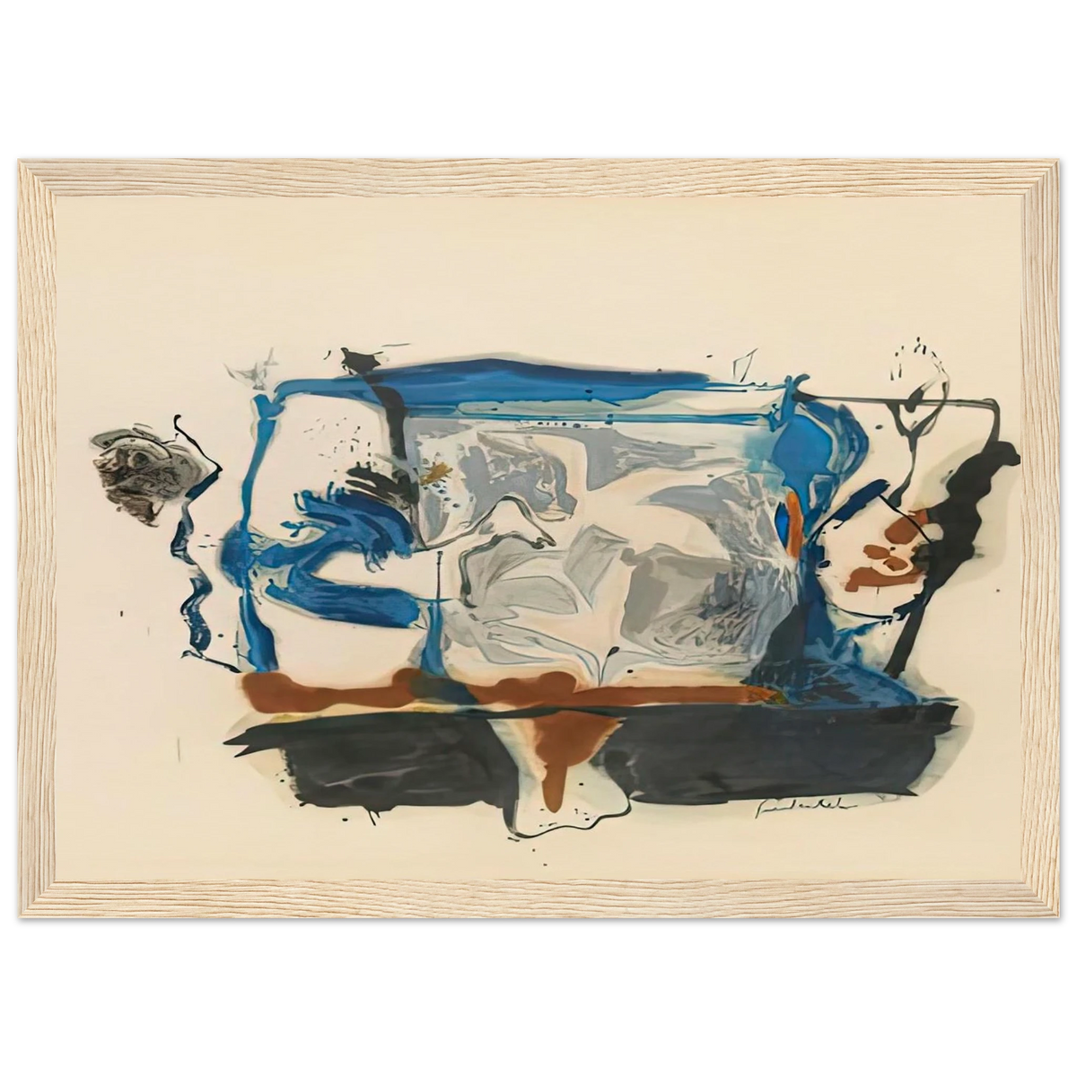 Swan Lake II, 1961- Framed Poster | Helen Frankenthaler Framed Prints Wall Art | Frankenthaler Helen