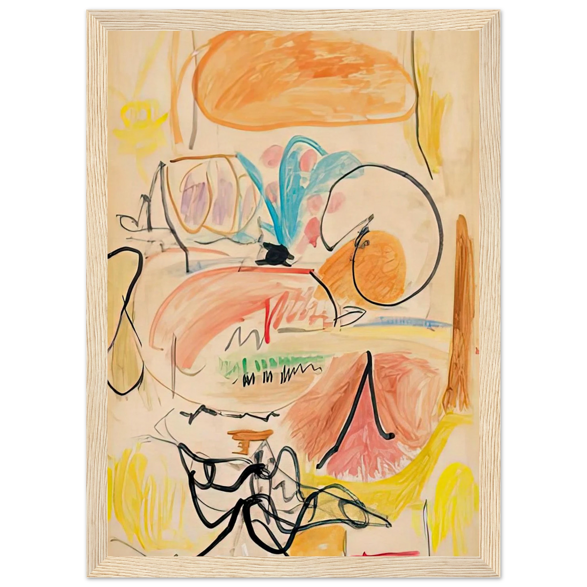 Window Shade No. 1, 1952- Framed Poster | Helen Frankenthaler Framed Prints Wall Art | Frankenthaler Helen