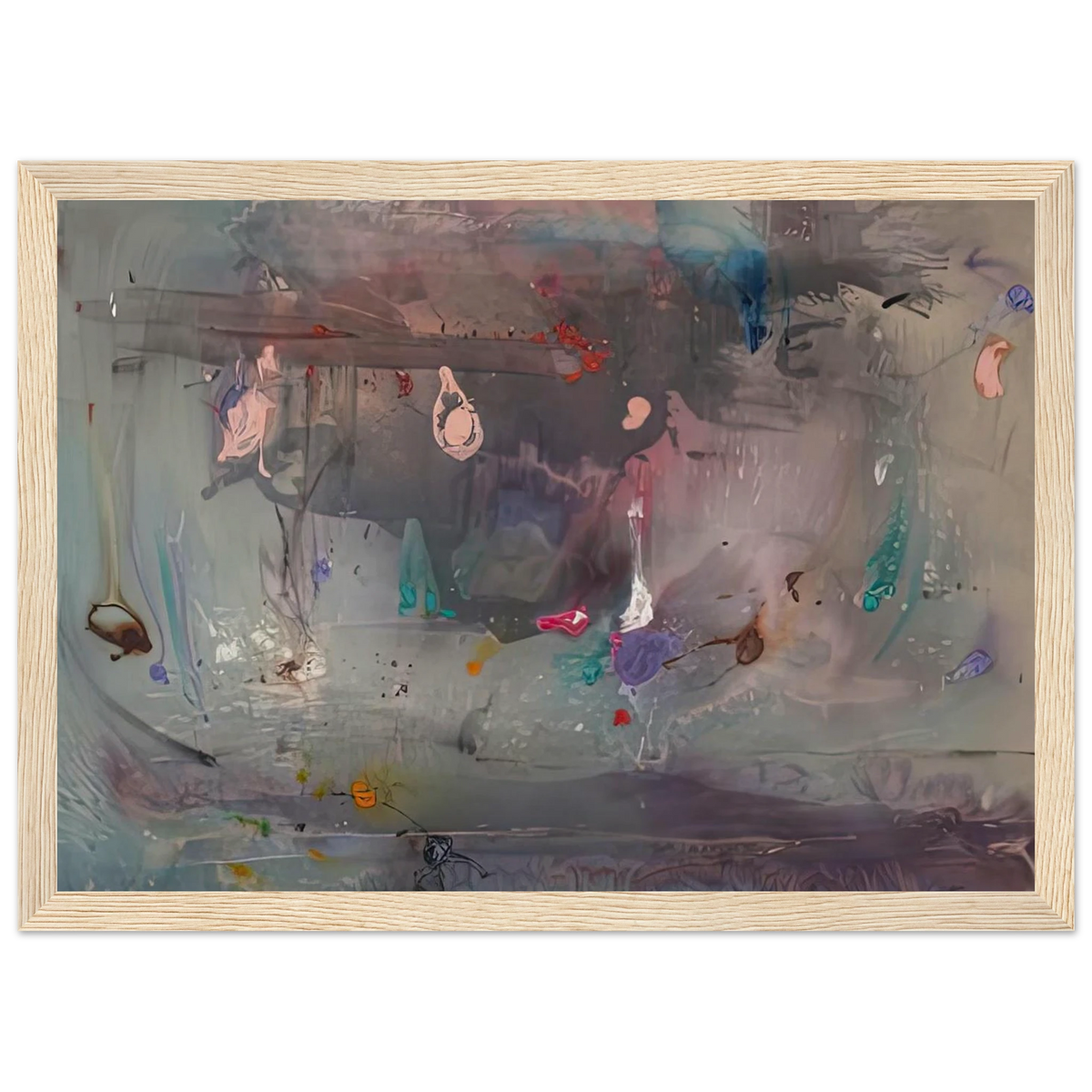 Grey Fireworks, 1982- Framed Poster | Helen Frankenthaler Framed Prints Wall Art | Frankenthaler Helen
