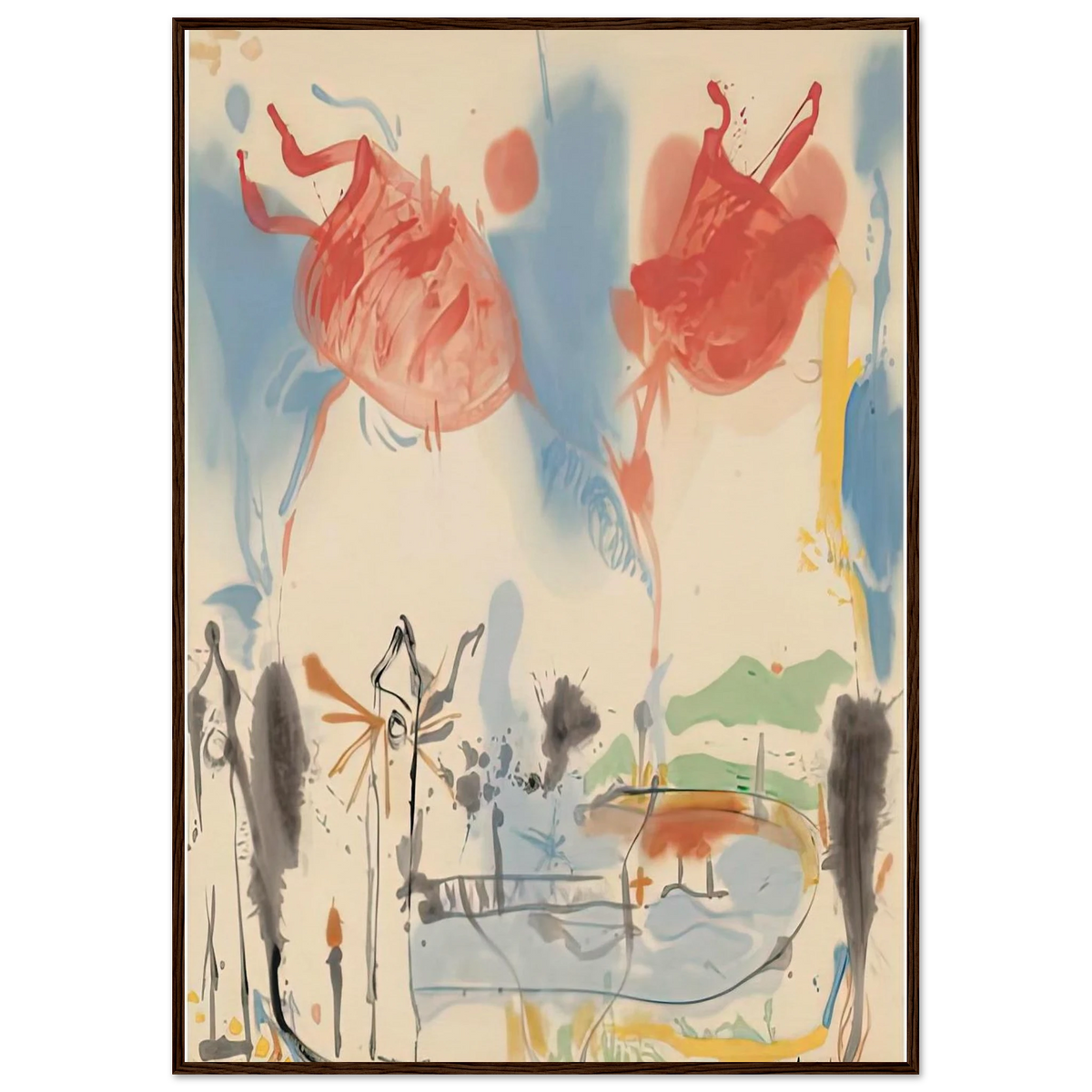 Round Trip, 1957- Framed Poster | Helen Frankenthaler Framed Prints Wall Art | Frankenthaler Helen