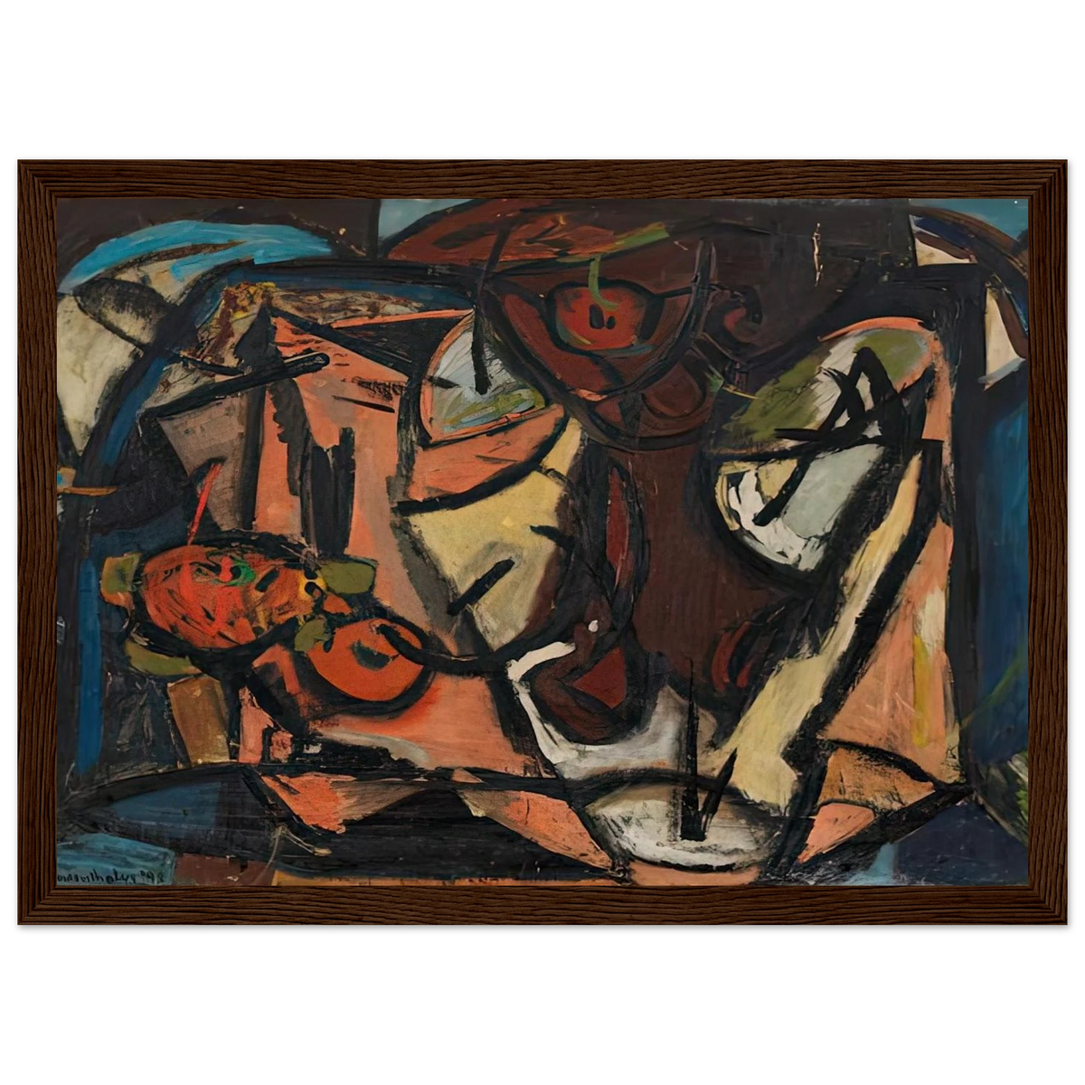 Still Life, 1948- Framed Poster | Helen Frankenthaler Framed Prints Wall Art | Frankenthaler Helen