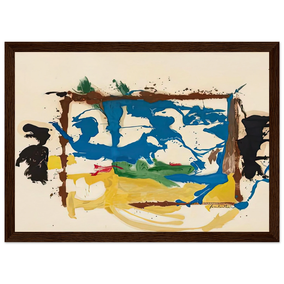 Swan Lake I, 1961- Framed Poster | Helen Frankenthaler Framed Prints Wall Art | Frankenthaler Helen