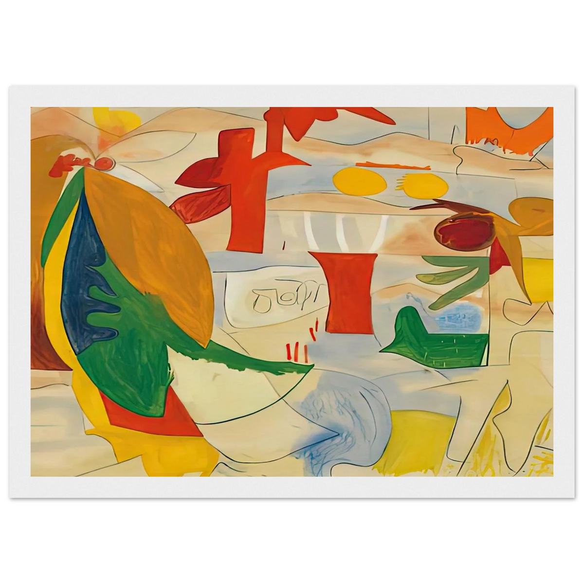 Abstract Landscape, 1951- Framed Poster | Helen Frankenthaler Framed Prints Wall Art | Frankenthaler Helen