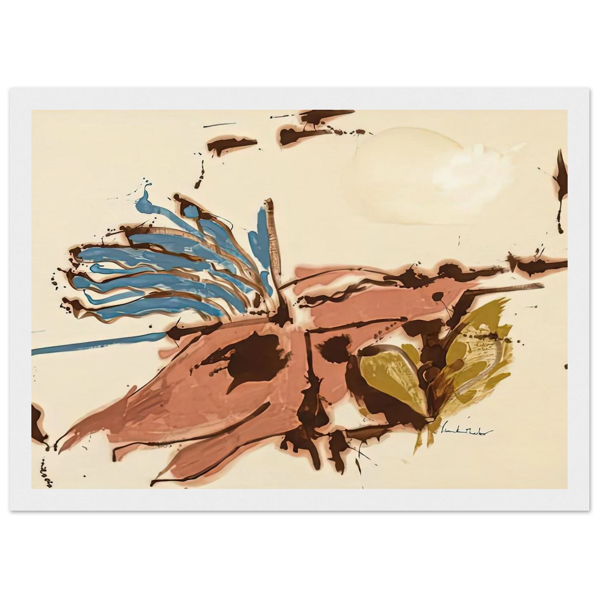 Pink Bird Figure I, 1961- Framed Poster | Helen Frankenthaler Framed Prints Wall Art | Frankenthaler Helen