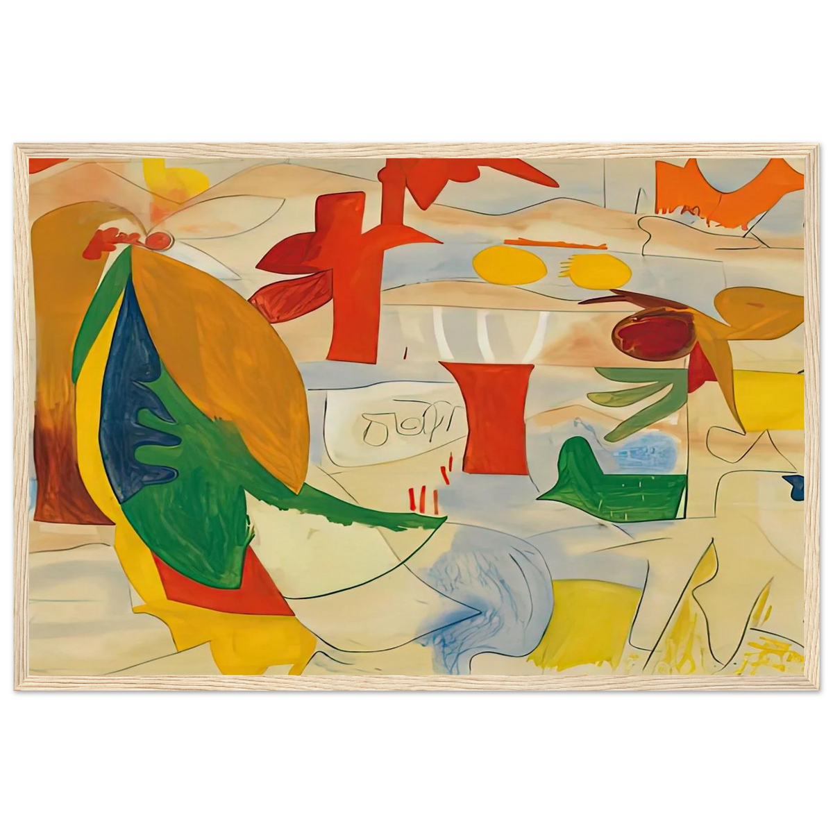 Abstract Landscape, 1951- Framed Poster | Helen Frankenthaler Framed Prints Wall Art | Frankenthaler Helen