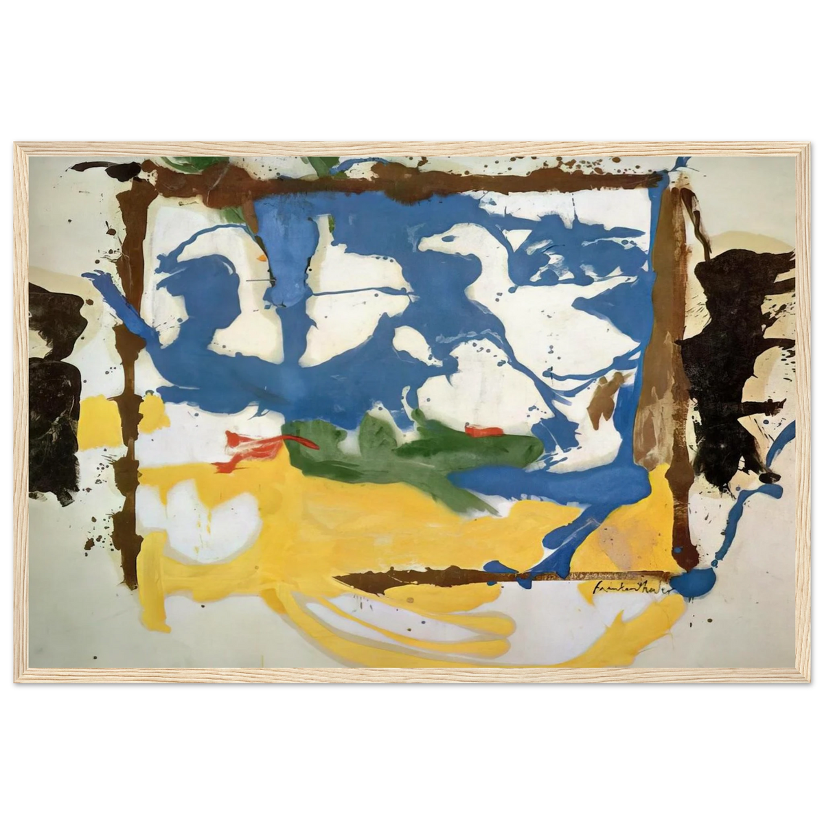 Swan Lake #2 - 1961 Framed Poster | Helen Frankenthaler Framed Prints Wall Art | Frankenthaler Helen