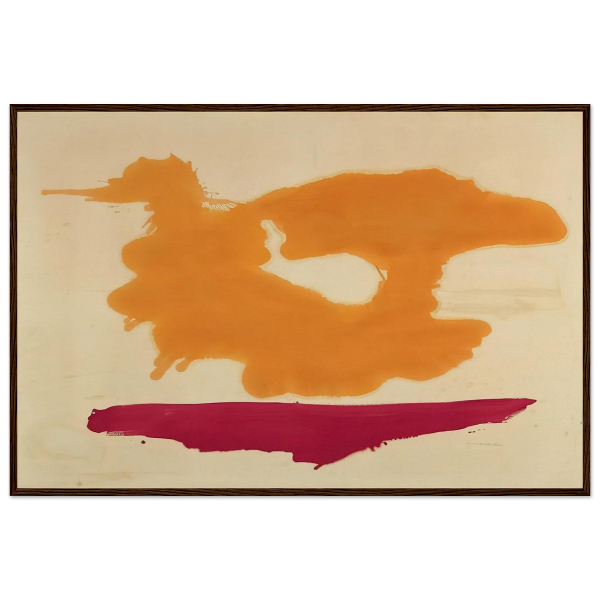 Only Orange - 1963 Framed Poster | Helen Frankenthaler Framed Prints Wall Art | Frankenthaler Helen