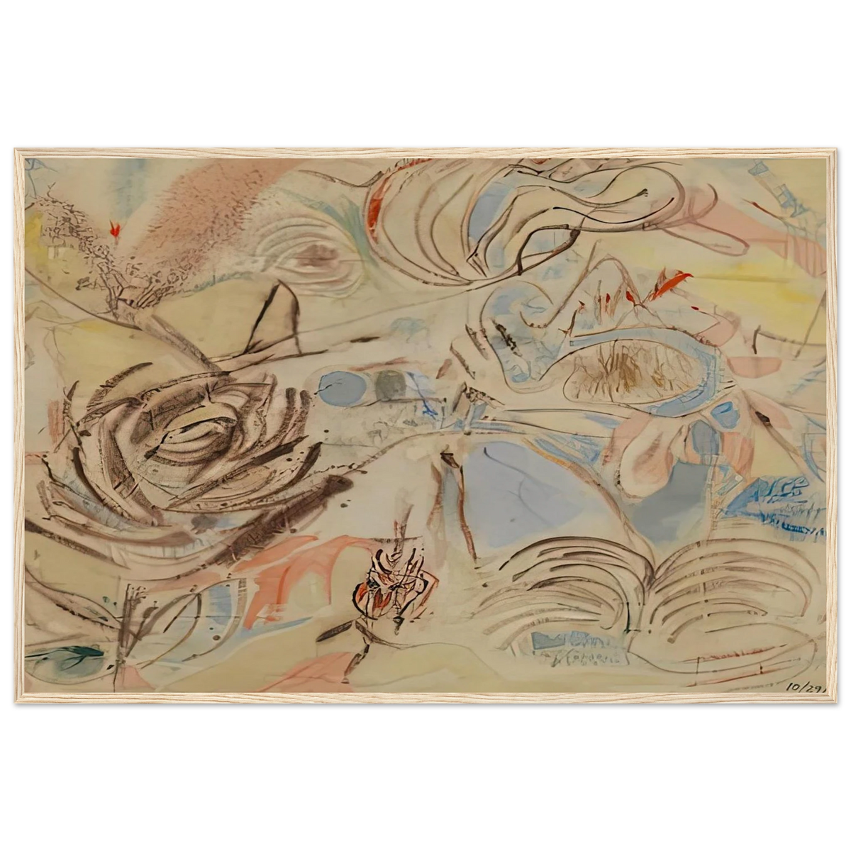 10 29 52, 1952- Framed Poster | Helen Frankenthaler Framed Prints Wall Art | Frankenthaler Helen