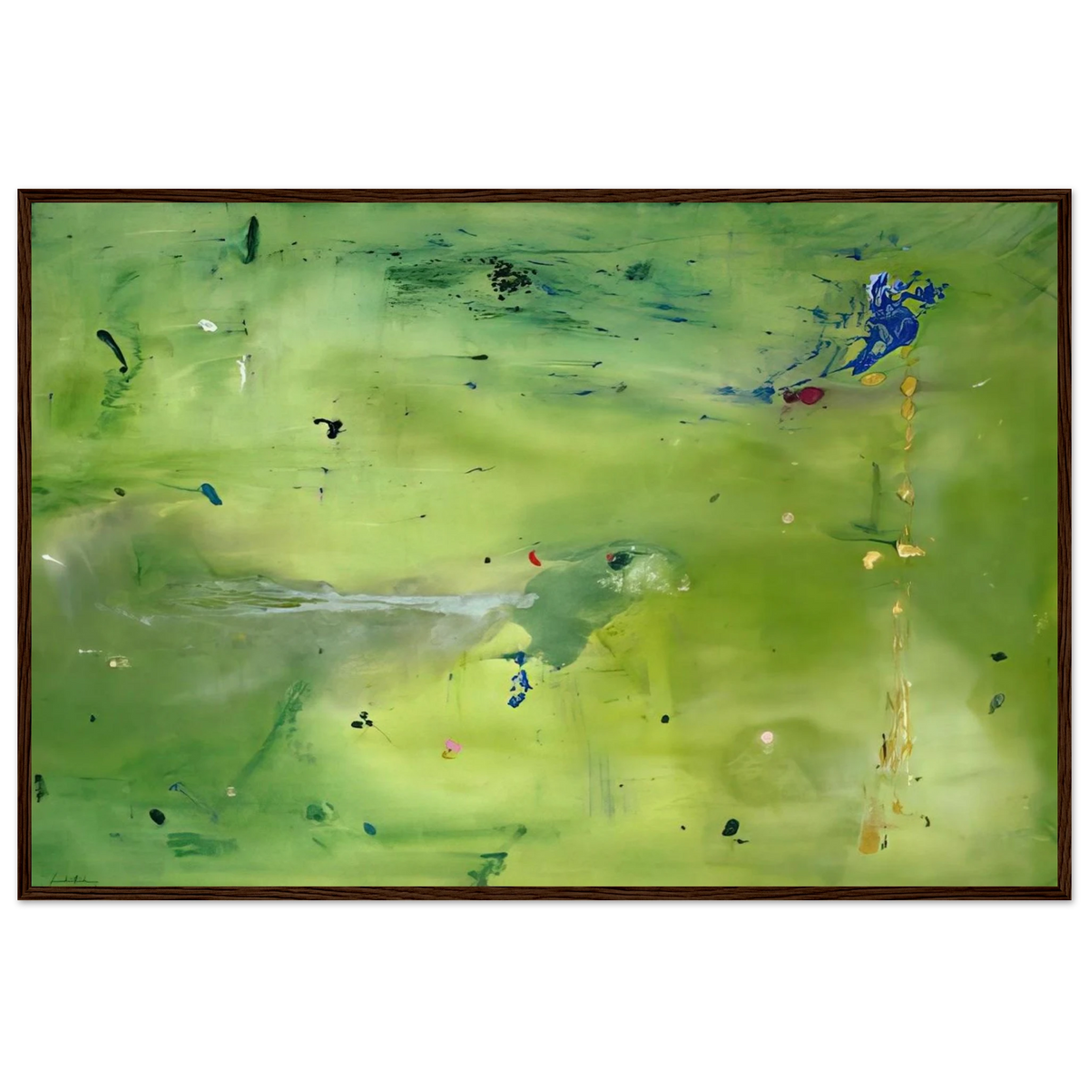 A Green Thought in a Green Shade - 1981 Framed Poster | Helen Frankenthaler Framed Prints Wall Art | Frankenthaler Helen