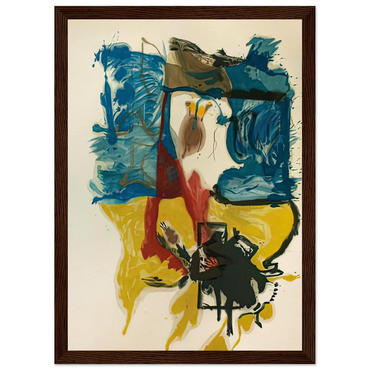 Beach Scene, 1961- Framed Poster | Helen Frankenthaler Framed Prints Wall Art | Frankenthaler Helen