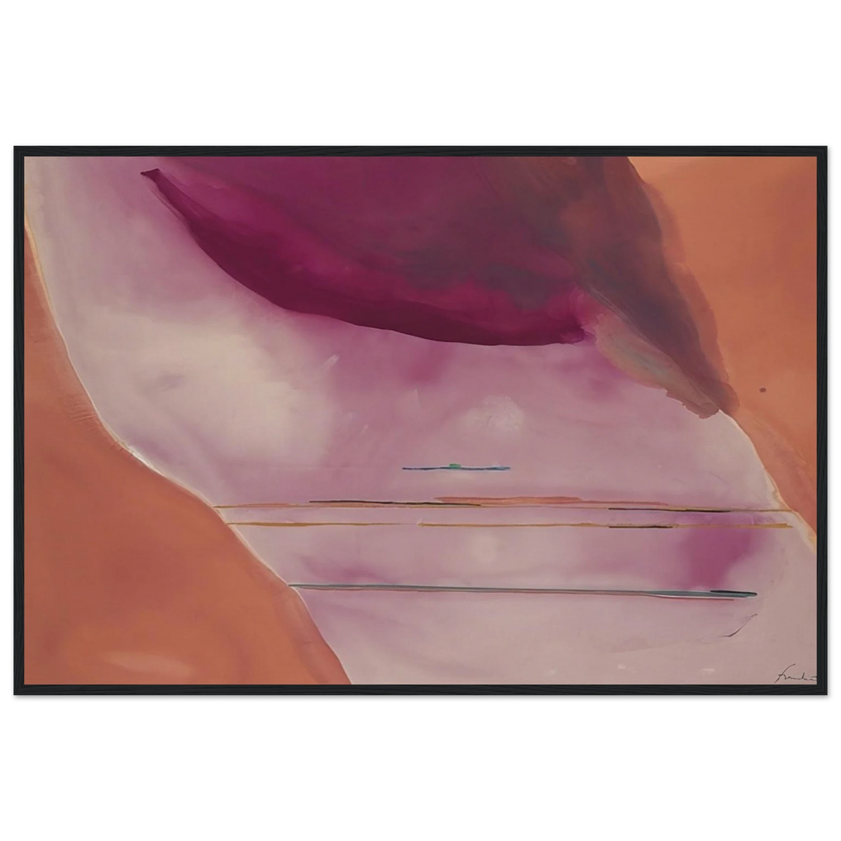 Pendulum - 1972 Framed Poster | Helen Frankenthaler Framed Prints Wall Art | Frankenthaler Helen