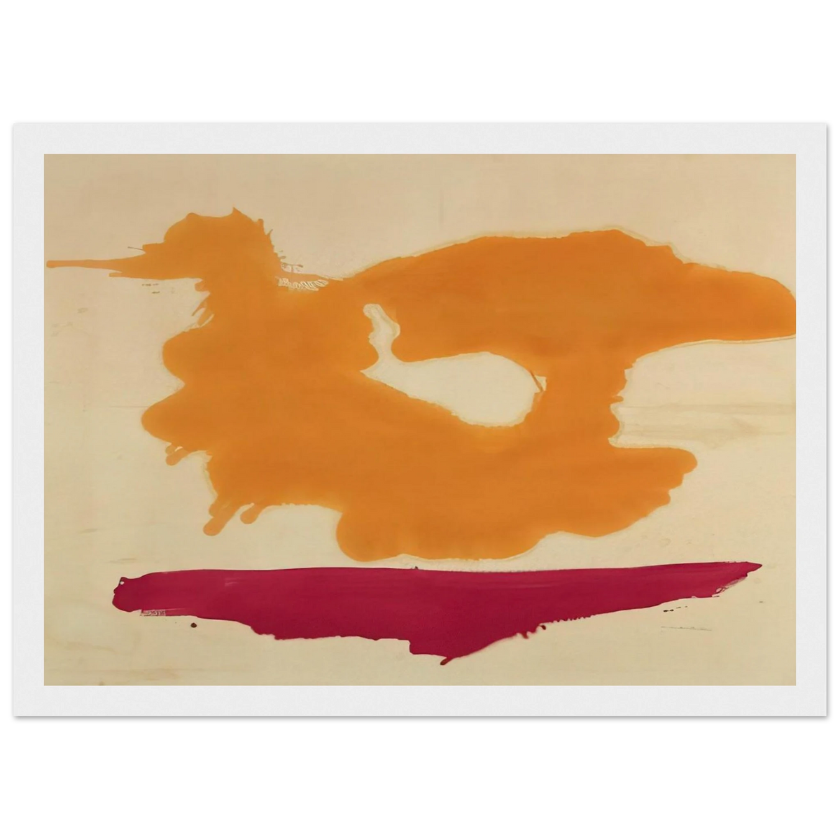 Only Orange - 1963 Framed Poster | Helen Frankenthaler Framed Prints Wall Art | Frankenthaler Helen