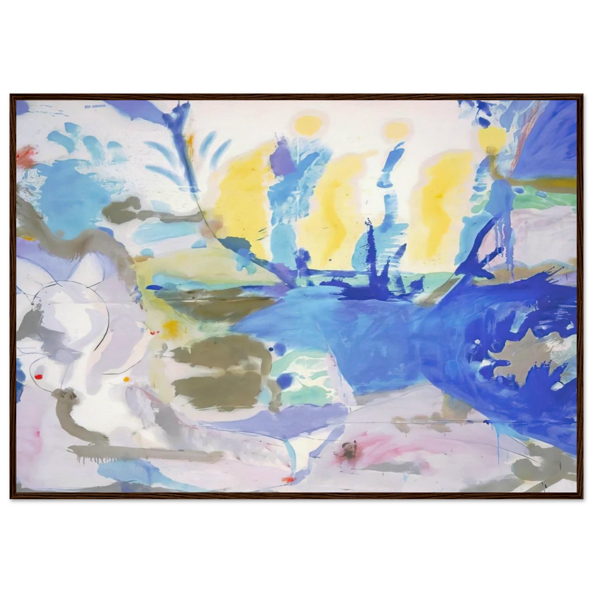 Basque Beach - 1958 Framed Poster | Helen Frankenthaler Framed Prints Wall Art | Frankenthaler Helen