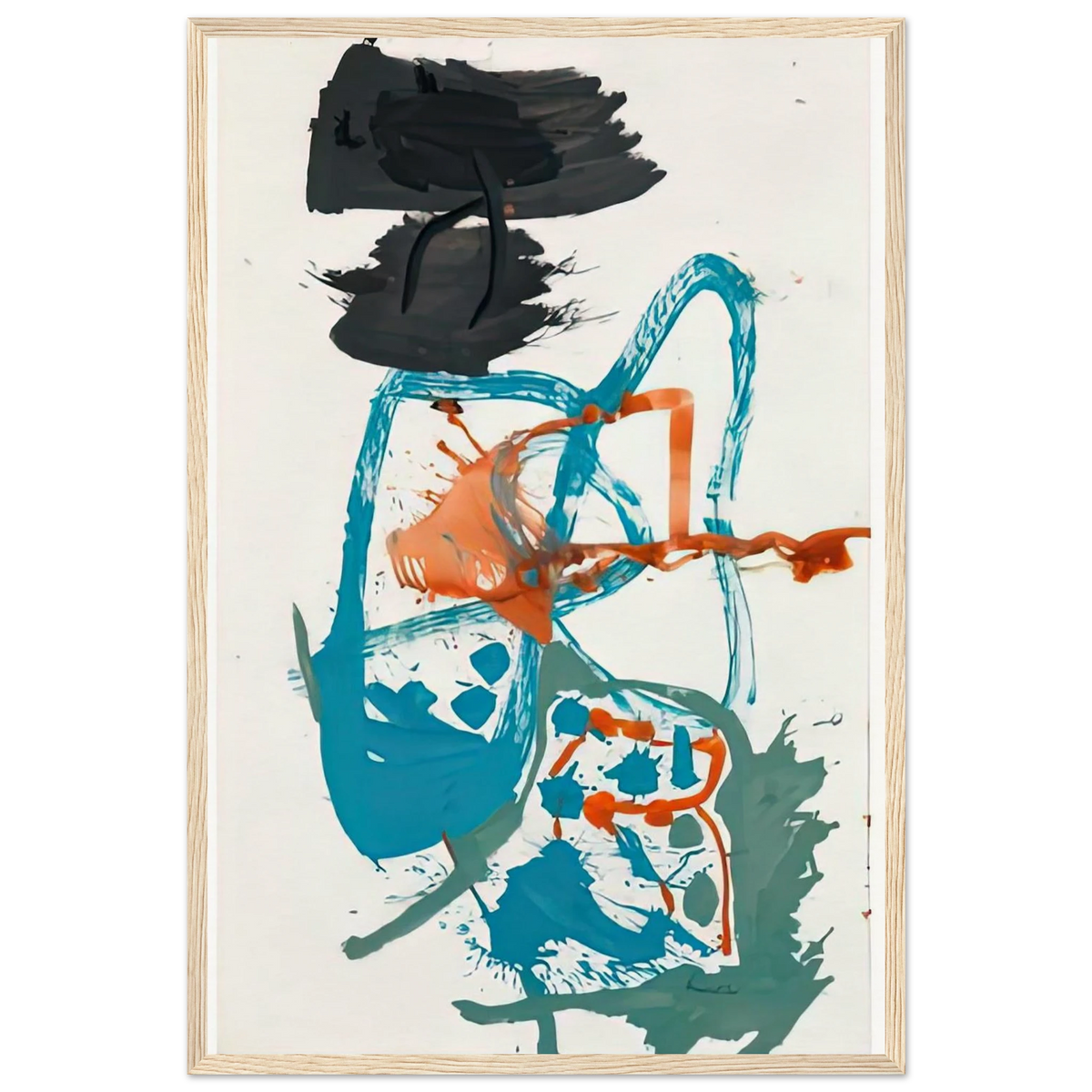 Winter Figure with Black Overhead, 1959- Framed Poster | Helen Frankenthaler Framed Prints Wall Art | Frankenthaler Helen