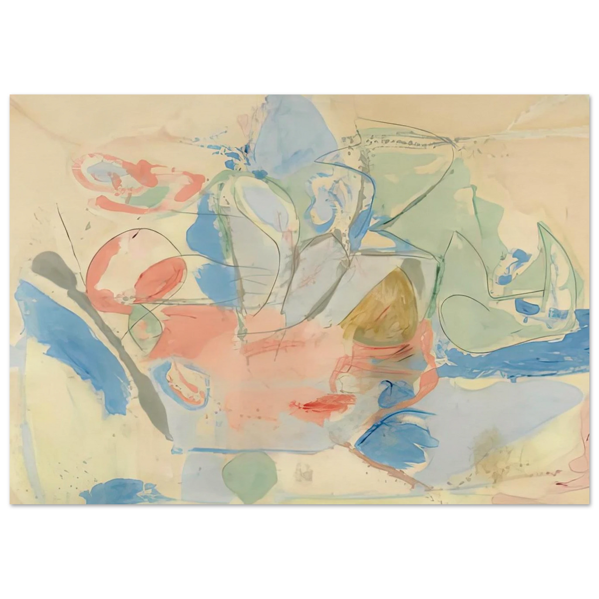 Mountains and Sea, 1952- Poster | Helen Frankenthaler Poster | Frankenthaler Helen