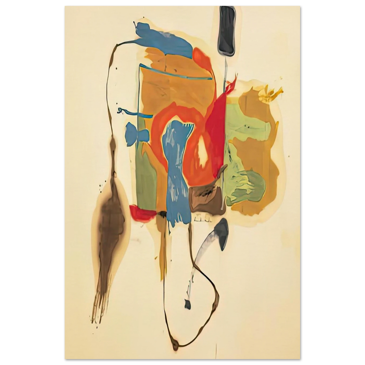 Blue Form in a Scene, 1961- Poster | Helen Frankenthaler Poster | Frankenthaler Helen