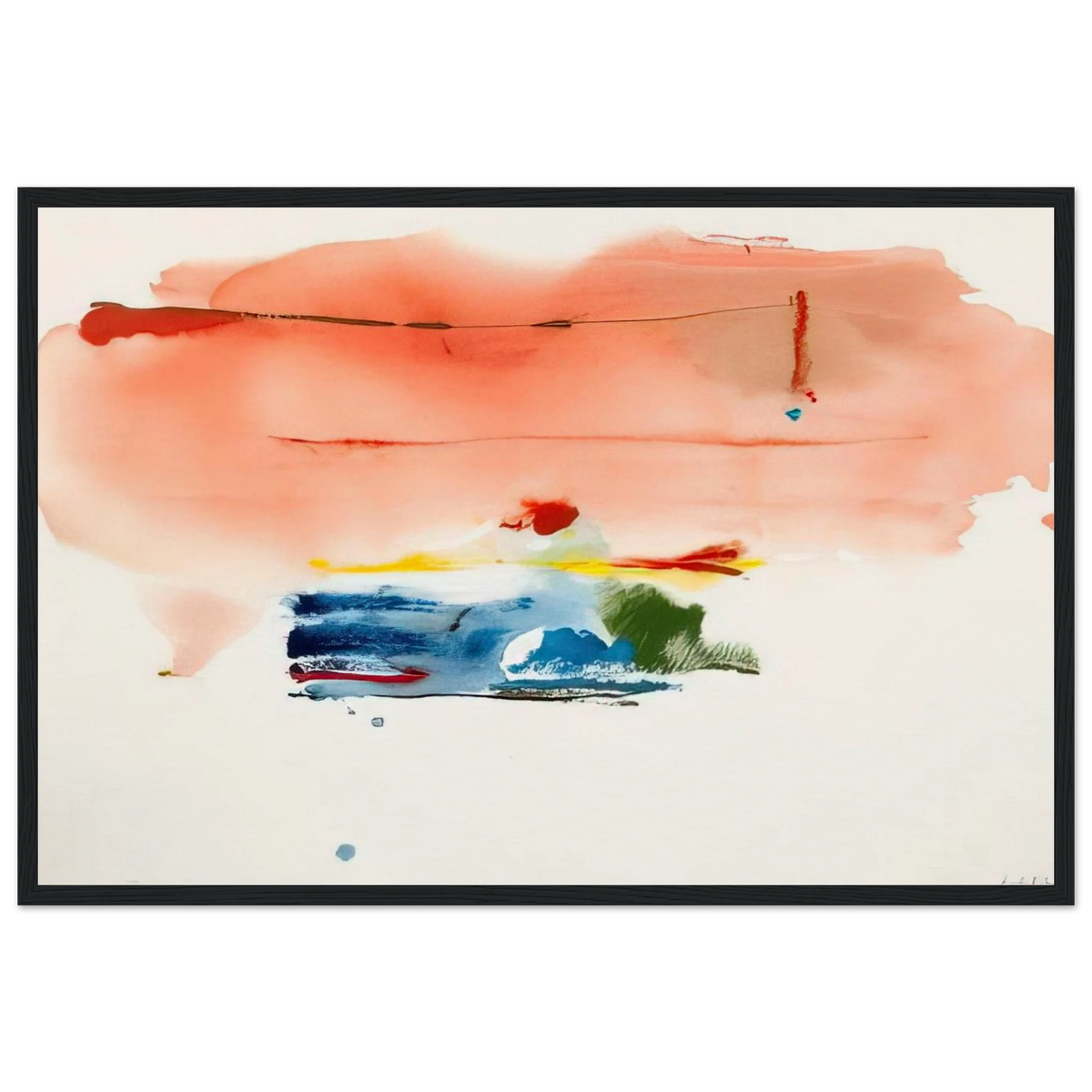 Santa Fe II - 1986 Framed Poster | Helen Frankenthaler Framed Prints Wall Art | Frankenthaler Helen