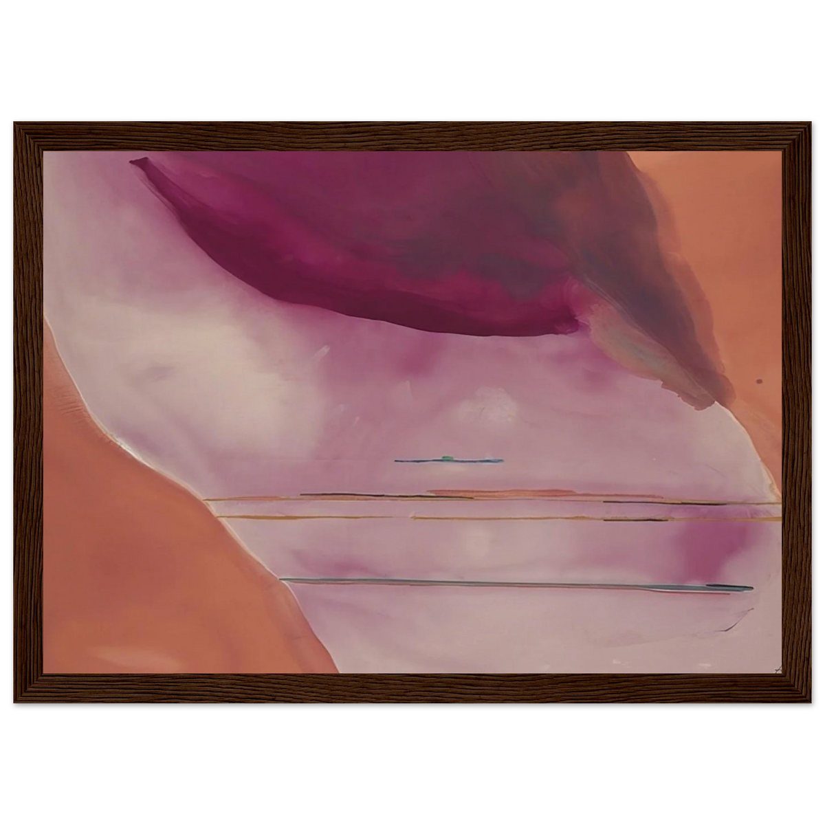 Pendulum - 1972 Framed Poster | Helen Frankenthaler Framed Prints Wall Art | Frankenthaler Helen