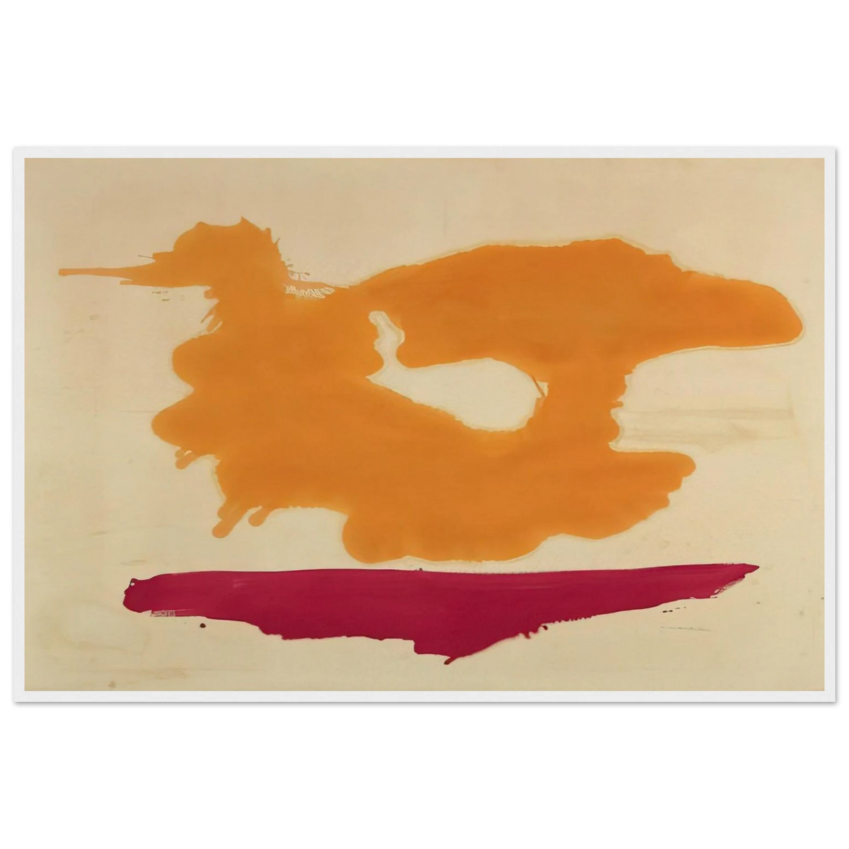 Only Orange - 1963 Framed Poster | Helen Frankenthaler Framed Prints Wall Art | Frankenthaler Helen