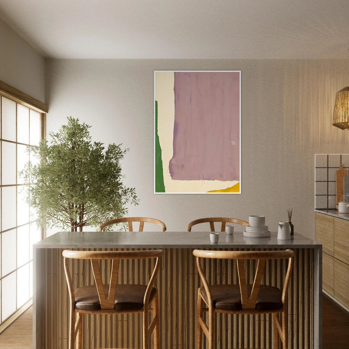 Mauve District, 1966- Framed Poster | Helen Frankenthaler Framed Prints Wall Art | Frankenthaler Helen