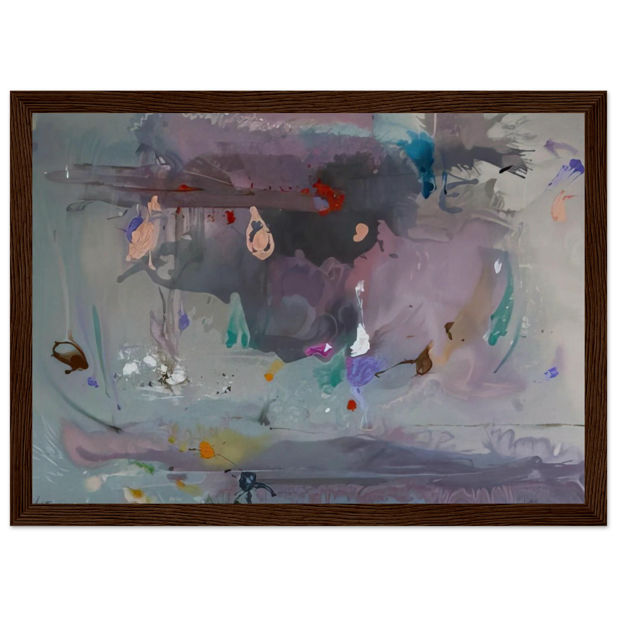 Grey Fireworks - 2000 Framed Poster | Helen Frankenthaler Framed Prints Wall Art | Frankenthaler Helen