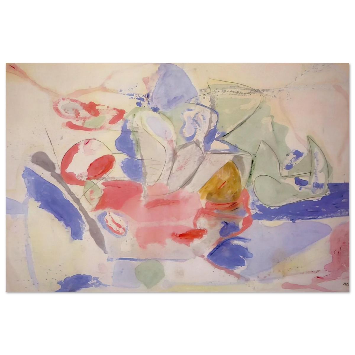 Mountains and Sea - 1952 Poster | Helen Frankenthaler Poster | Frankenthaler Helen