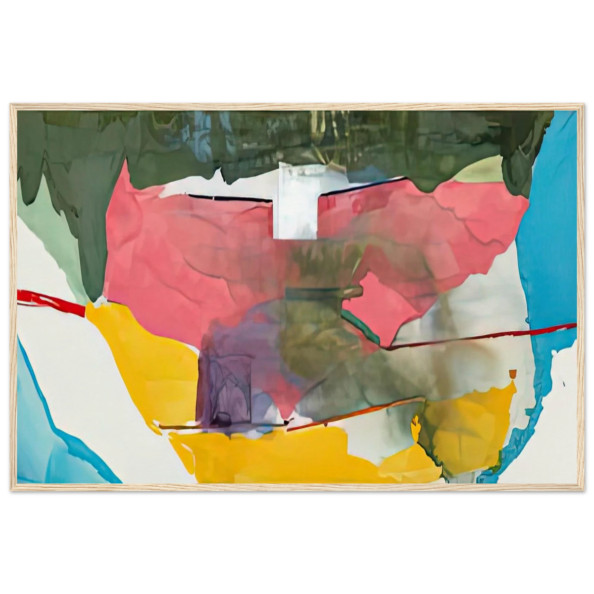 Off White Square, 1973- Framed Poster | Helen Frankenthaler Framed Prints Wall Art | Frankenthaler Helen