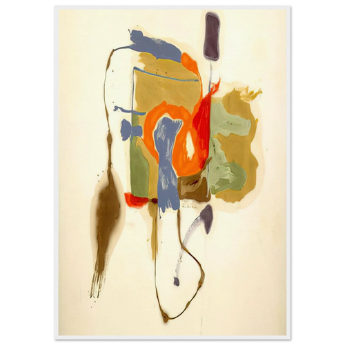 Blue Form in a Scene - 1961 Framed Poster | Helen Frankenthaler Framed Prints Wall Art | Frankenthaler Helen