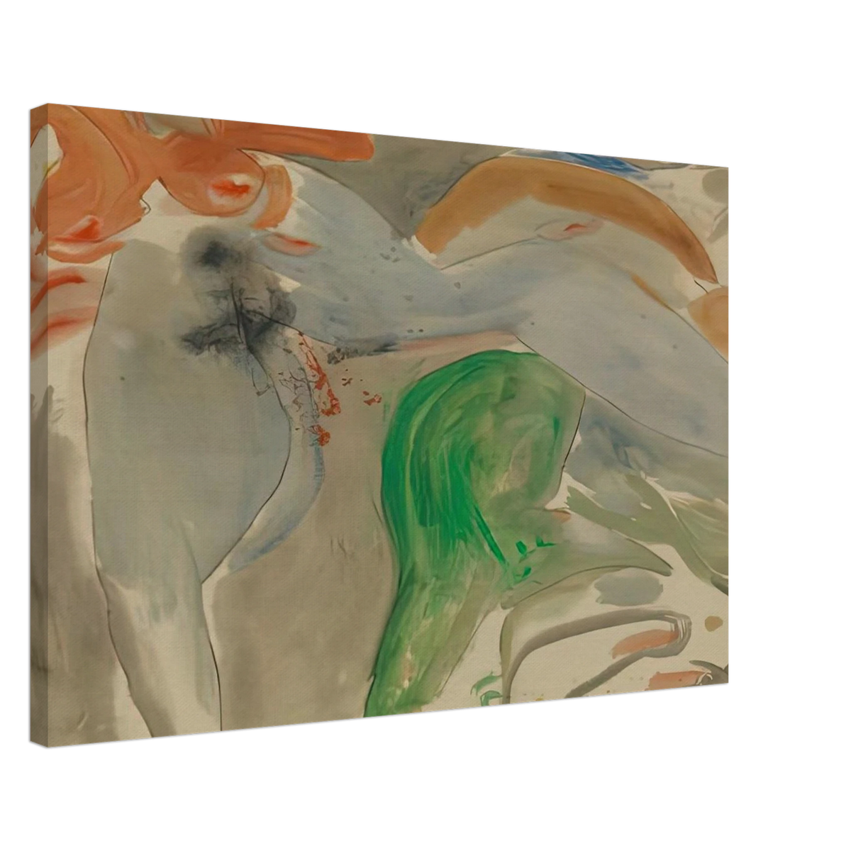 Scene with Nude, 1952- Canvas | Helen Frankenthaler Canvas | Frankenthaler Helen