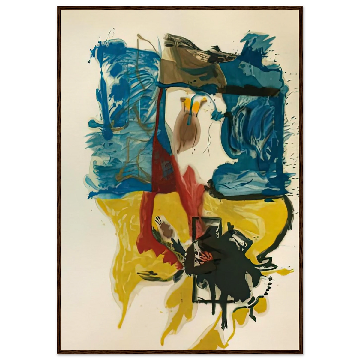 Beach Scene, 1961- Framed Poster | Helen Frankenthaler Framed Prints Wall Art | Frankenthaler Helen