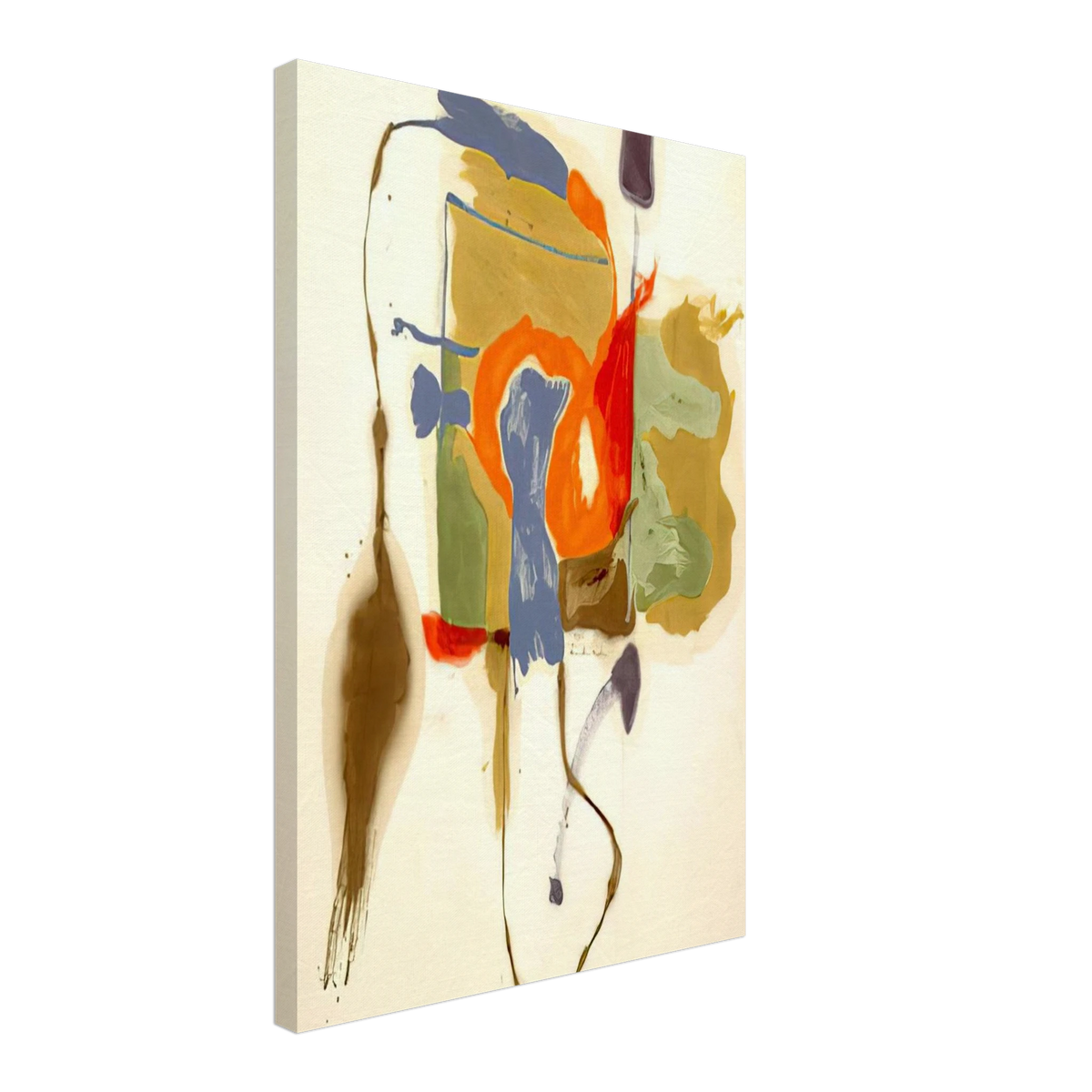 Blue Form in a Scene - 1961 Canvas | Helen Frankenthaler Canvas | Frankenthaler Helen