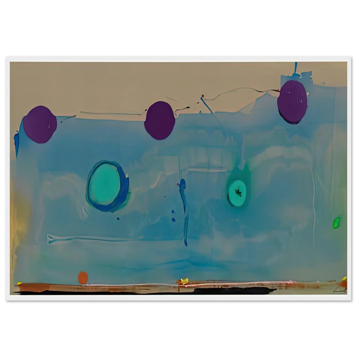Water Shadows, 1988- Framed Poster | Helen Frankenthaler Framed Prints Wall Art | Frankenthaler Helen