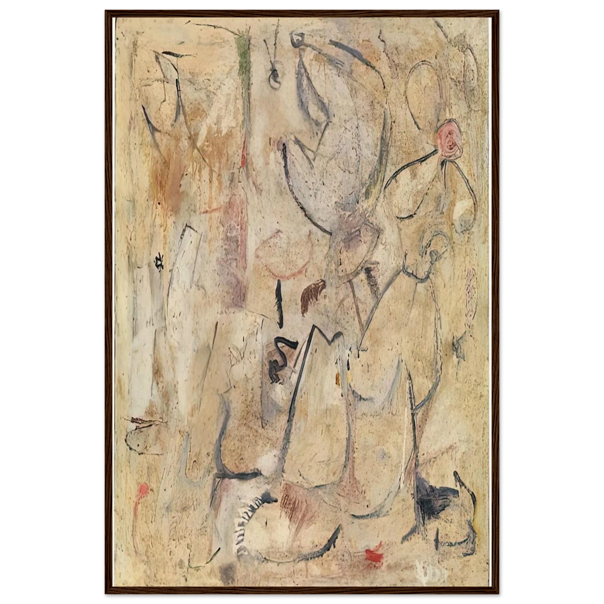 Beach, 1950- Framed Poster | Helen Frankenthaler Framed Prints Wall Art | Frankenthaler Helen