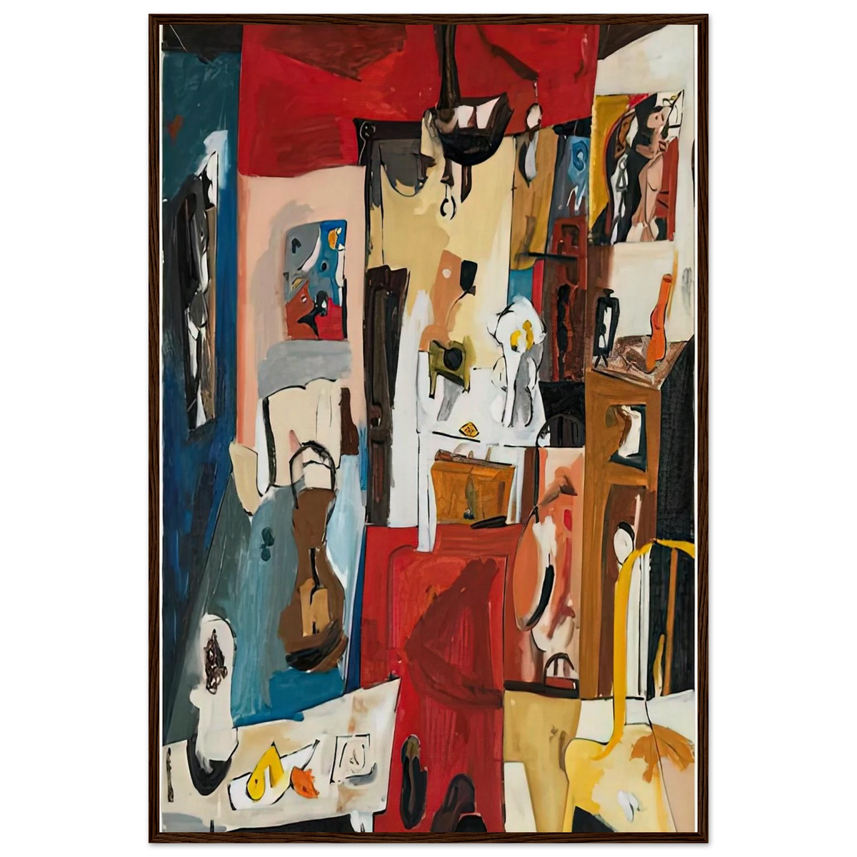 21st Street Studio, 1950- Framed Poster | Helen Frankenthaler Framed Prints Wall Art | Frankenthaler Helen